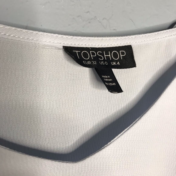 Topshop Light Blue Flowy Tank Top Bow Blouse - Picture 3 of 6